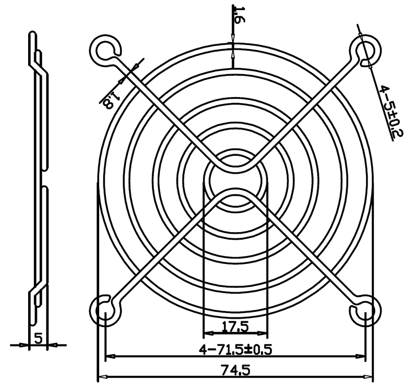 80mm fan guard