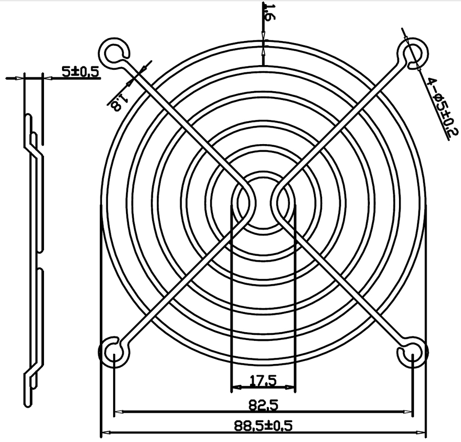 90mm fan filter