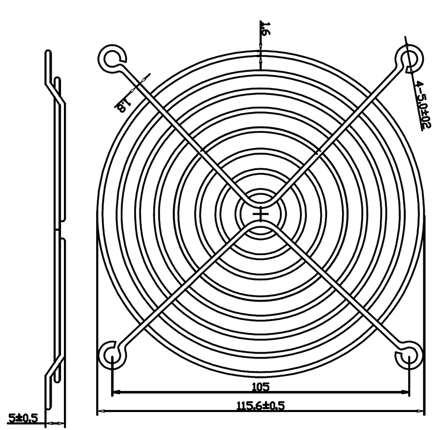 120mm fan grill custom