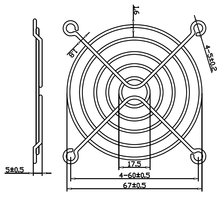 70mm fan guard