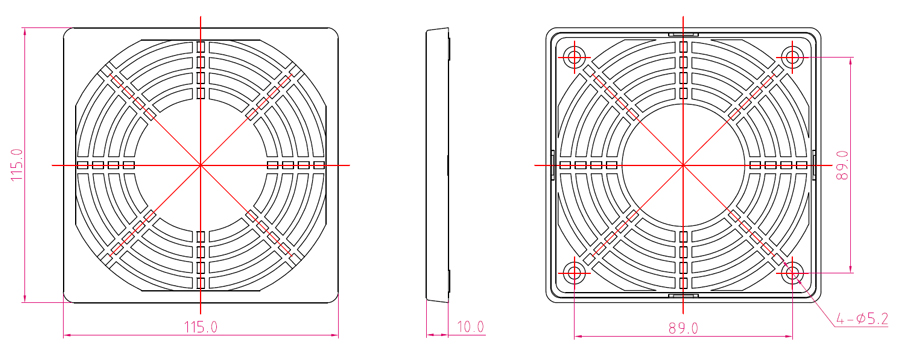 plastic fan cover