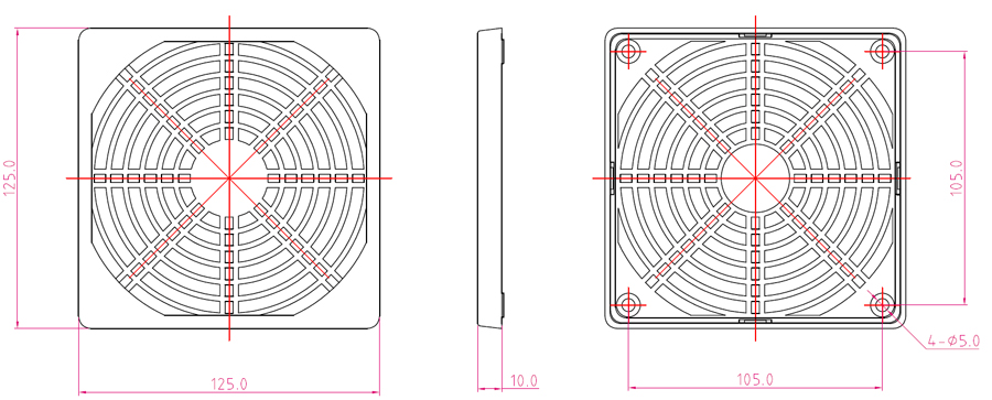 120mm pc fan grill