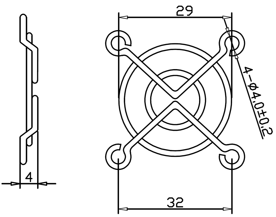 40mm fan grill