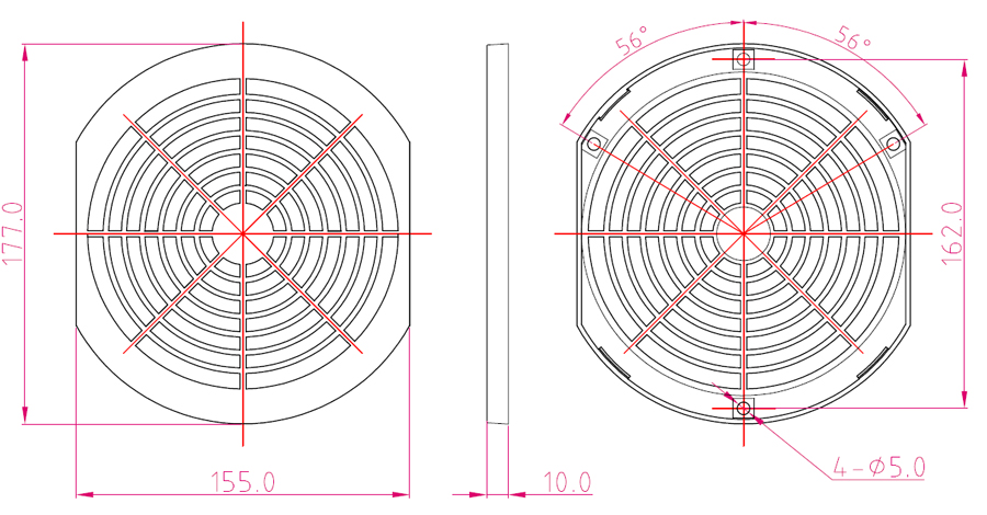 plastic fan cover